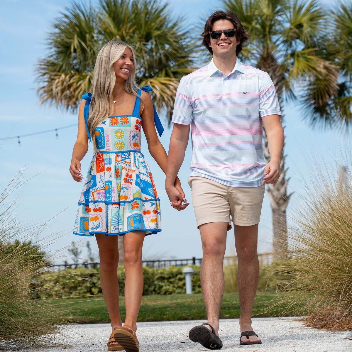 Euro Patch Tie Strap Dress