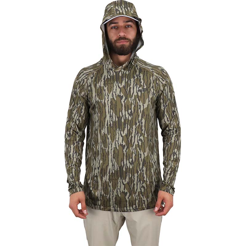 AFTCO Mossy Oak Performance Long Sleeve Hoodie T-Shirt