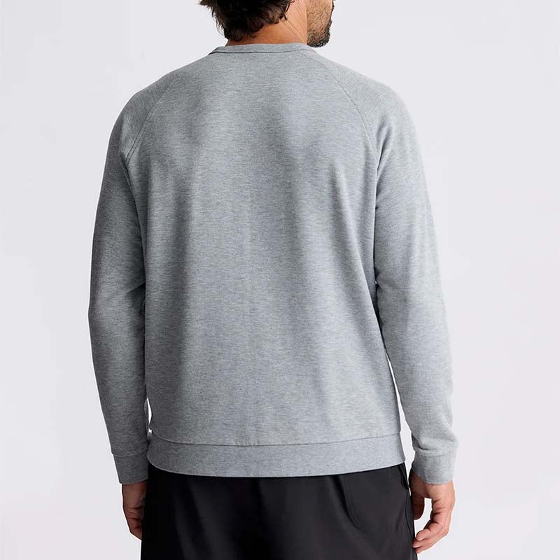 Bamboo Lightweight Fleece Crewneck Sweatshirt in Heather Grey