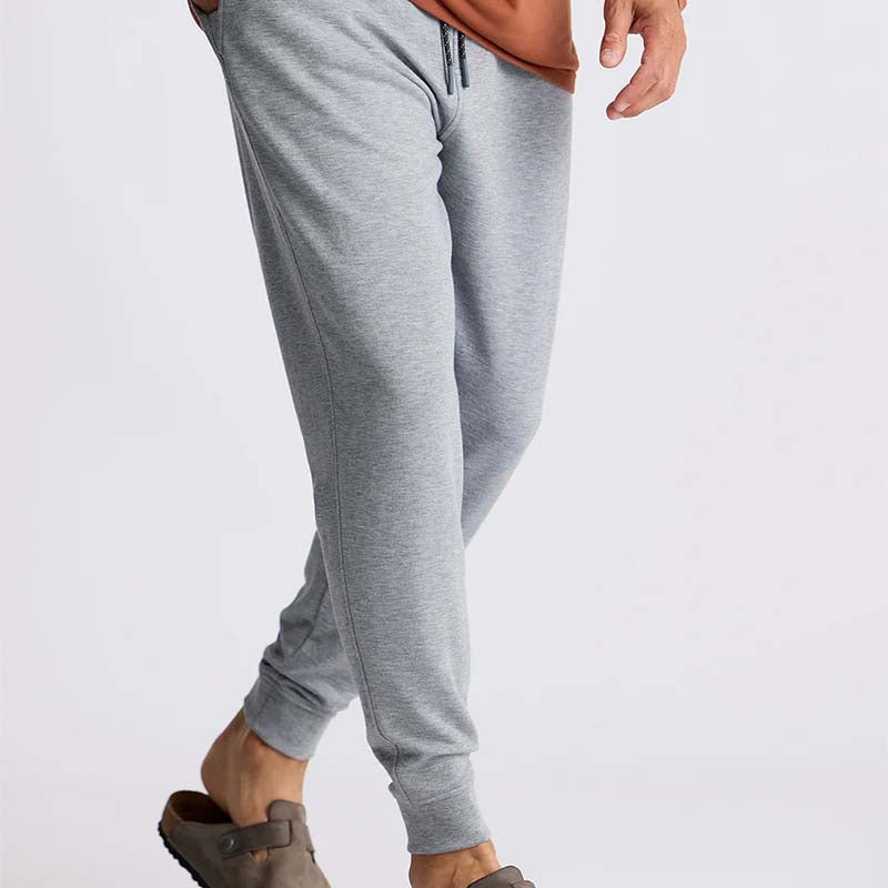 Bamboo Lightweight Fleece Jogger in heather grey