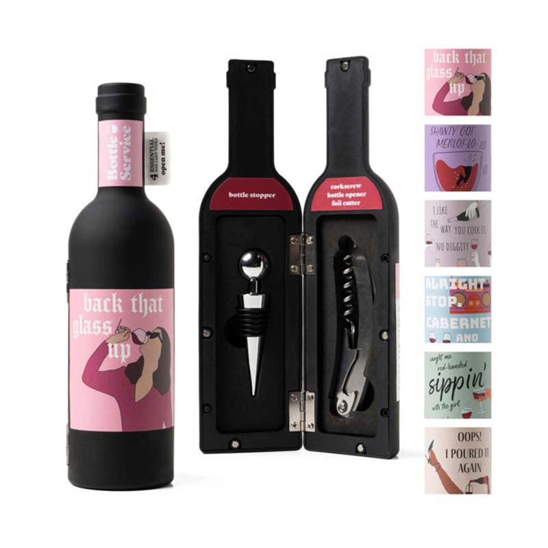 Bottle Service Wine Accessory Set - Assorted