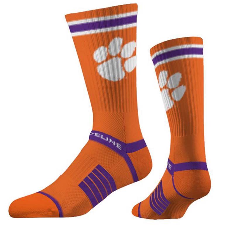 Clemson Fan Logo Knit Color Socks