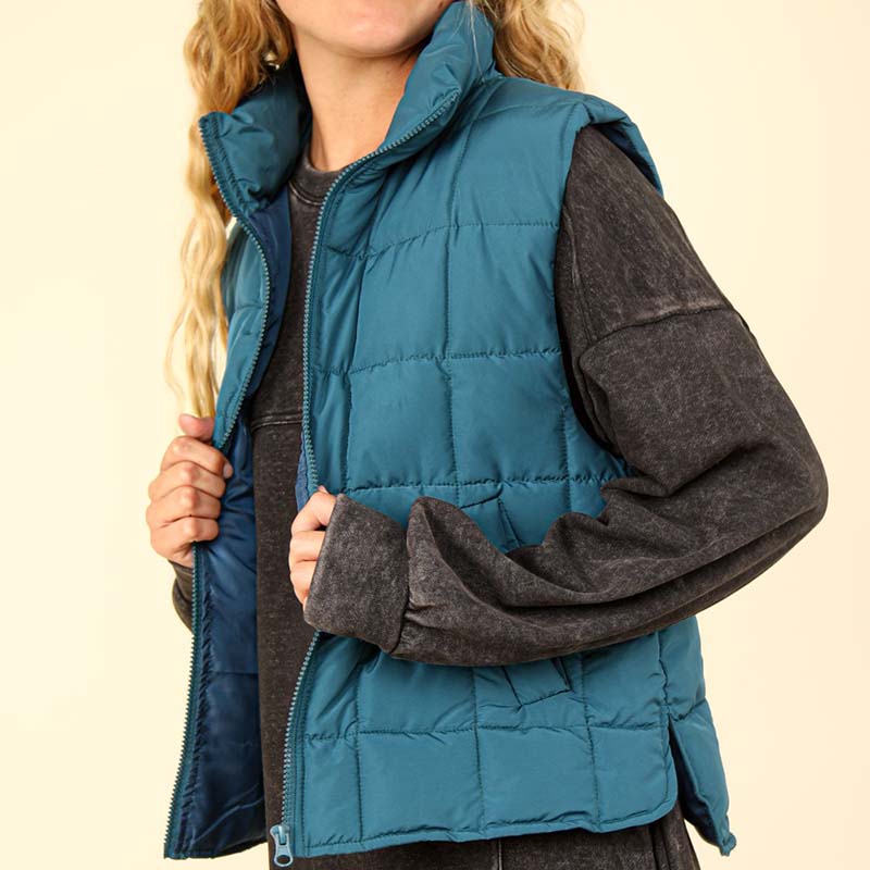 Tulip Hem Quilted Vest