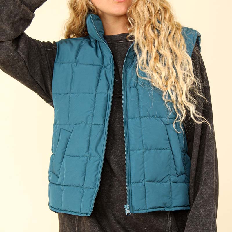 Tulip Hem Quilted Vest