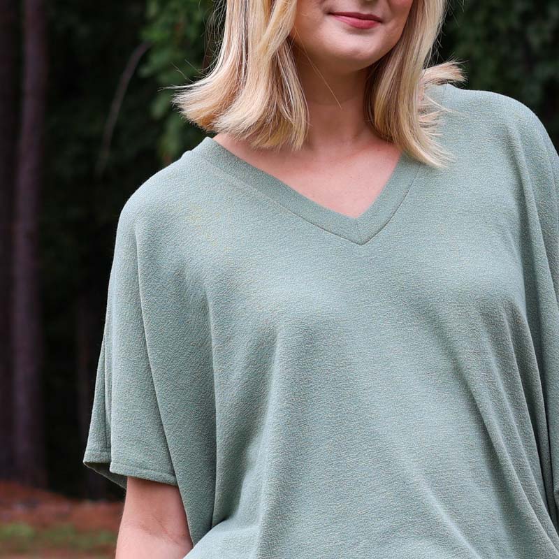 Short Sleeve Cocoon No Pocket Top