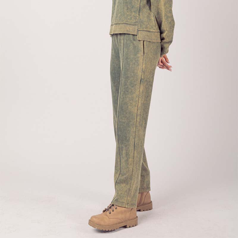 Washed Lounge Pant in Olive