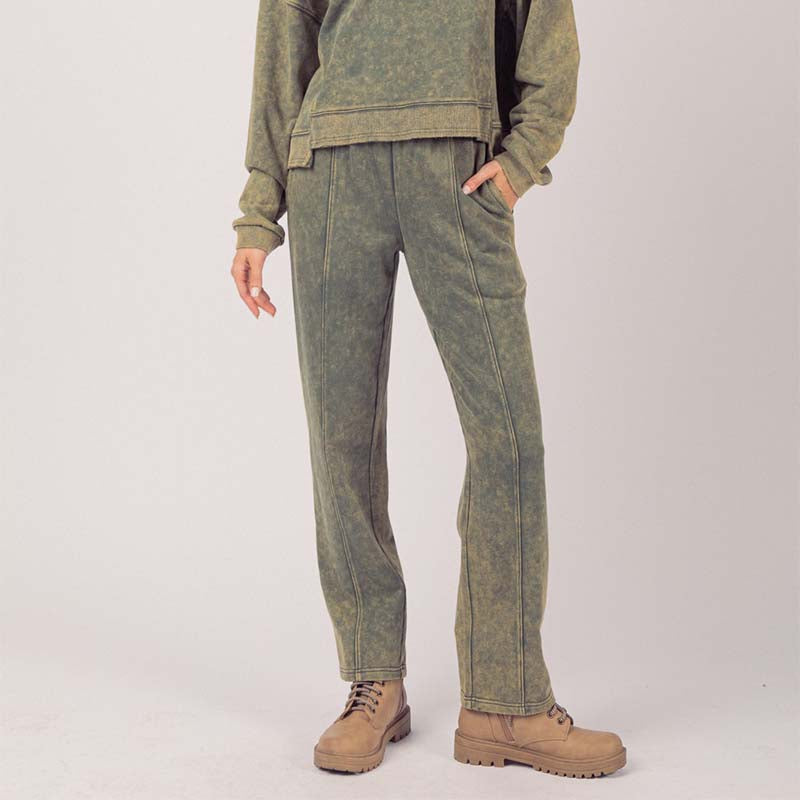 Washed Lounge Pant in Olive