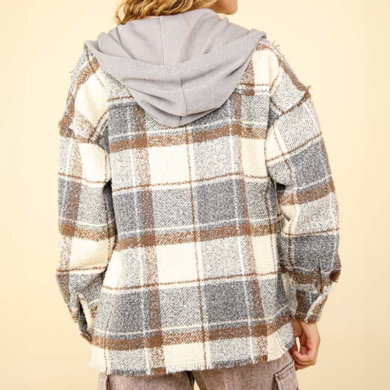 Plaid Hooded Shacket