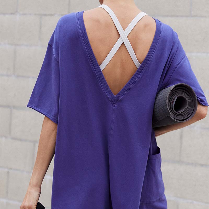 FP Movement Hot Shot Tee Romper in Dark Amethyst