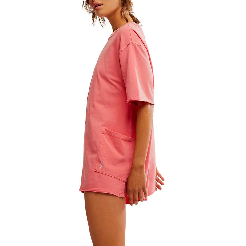 FP Movement Hot Shot Tee Romper in Hibiscus