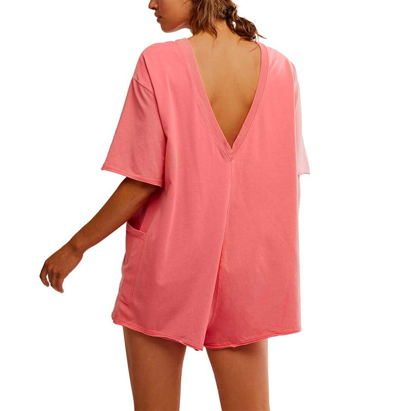 FP Movement Hot Shot Tee Romper in Hibiscus