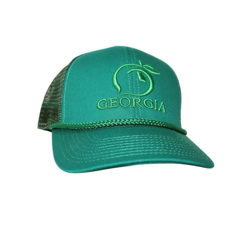 Georgia Mesh Back Trucker in Emerald