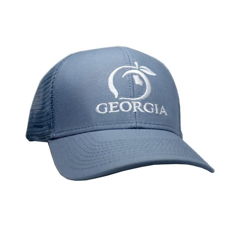 Georgia Mesh Back Trucker in Lake Blue