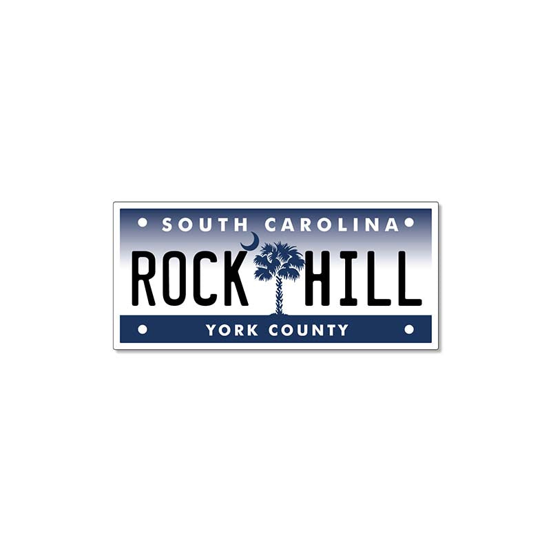 3 Inch Rock Hill License Plate Decal