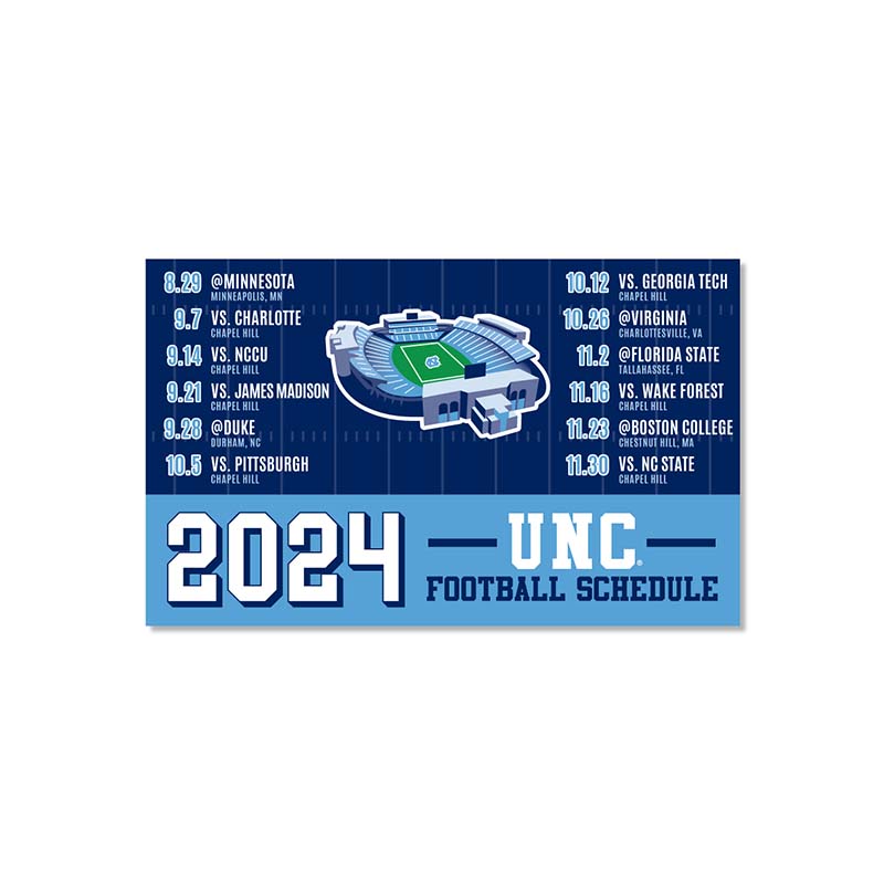 SDS Design UNC 2024 Football Schedule Magnet