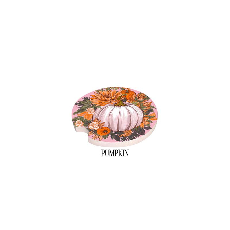 Simply Fall Car Coaster in Pumpkin