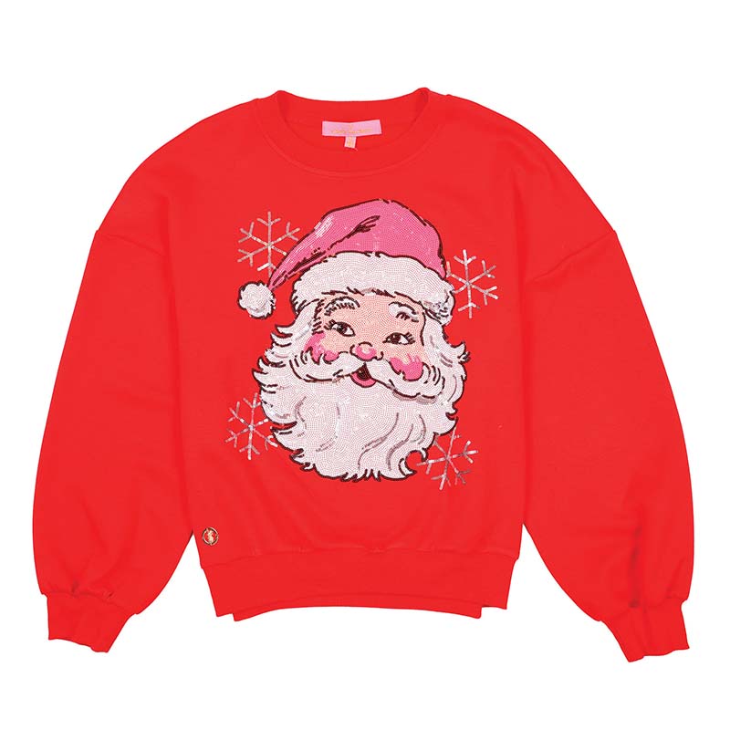 Sequin Santa Crewneck Sweatshirt