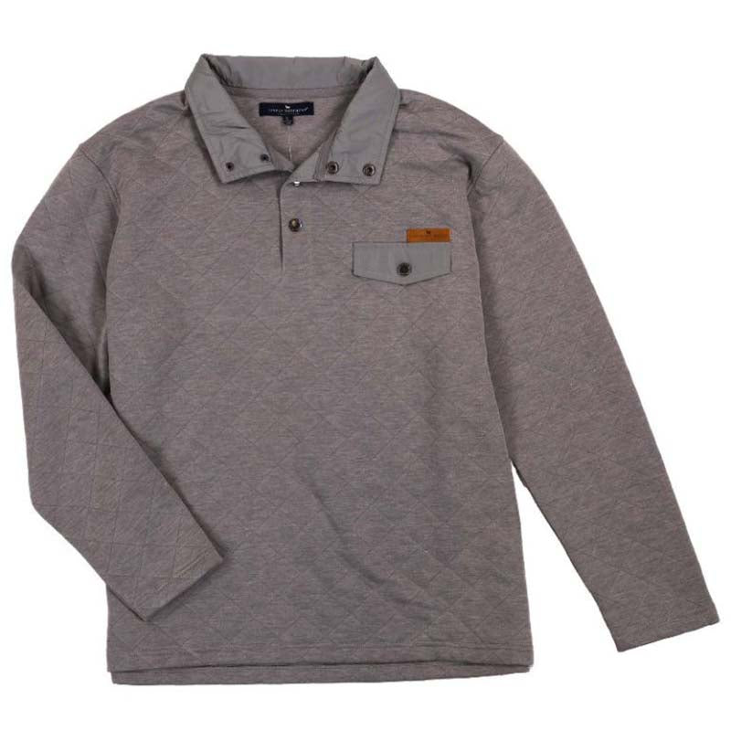 Men&#39;s Quilted Pullover in Ash Grey