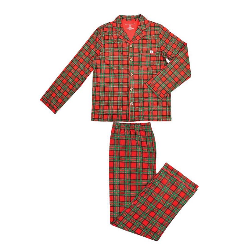 Plaid Button Up Pajama Set