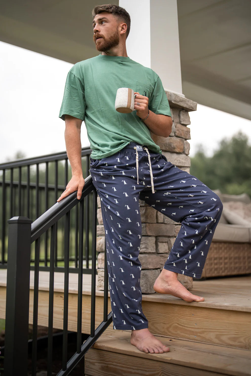 Men&#39;s Dog and Moon Pajama Pants