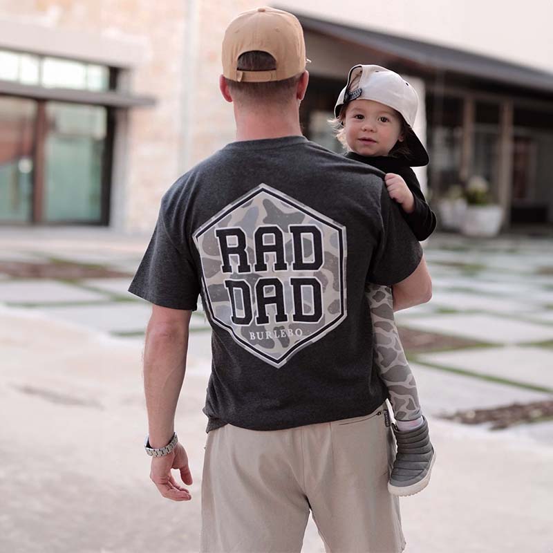 Rad Dad Heather Black Short Sleeve T-Shirt