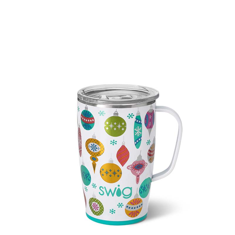 Swig 18oz Travel Mug, Insulated Tumbler with Handle and Lid, A Party Animal