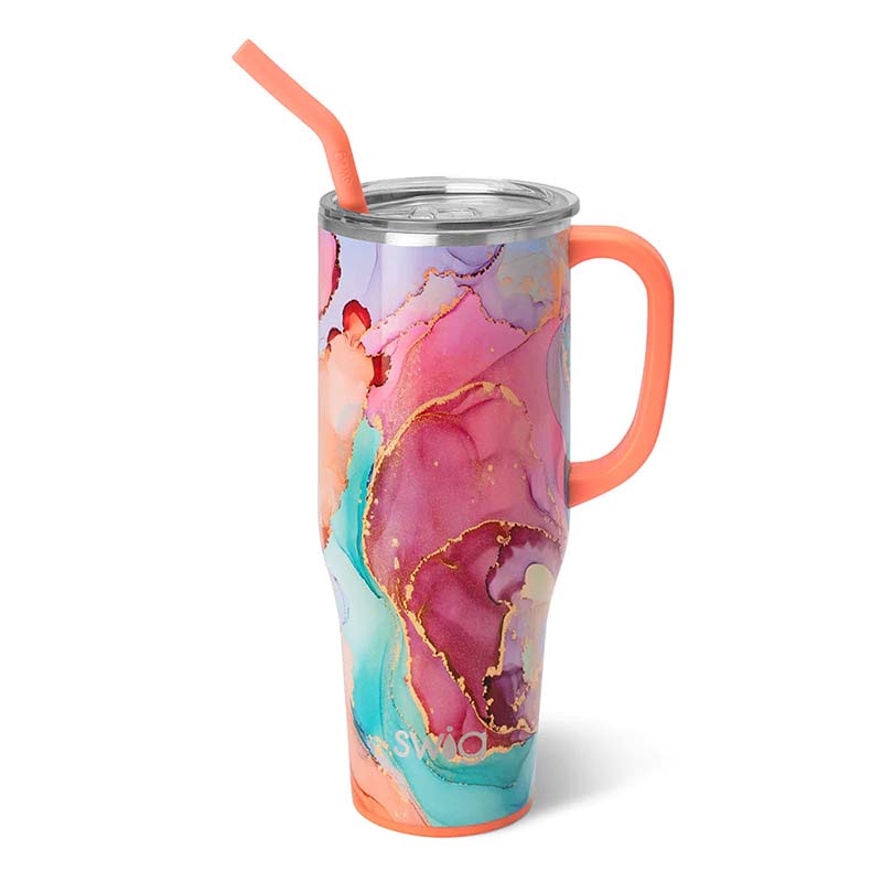 40oz Neon Solid Extra Large Tumbler with Handle