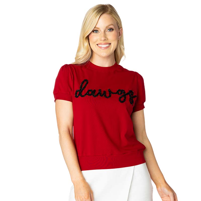 Stewart Simmons UGA Glitter Script Short Sleeve T-Shirt