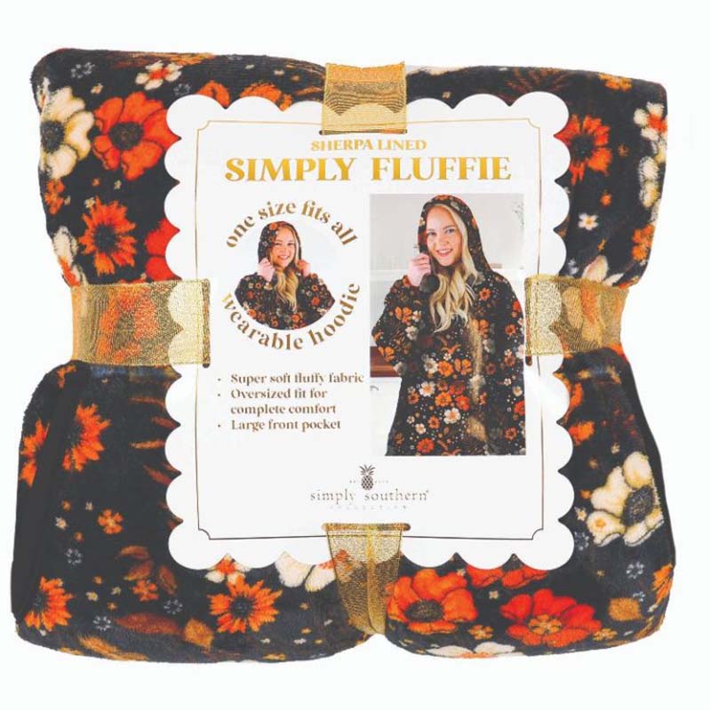 Simply Hooded Fluffie in Floral