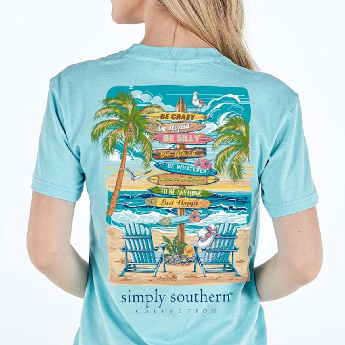 Beach Sign Short Sleeve T-Shirt