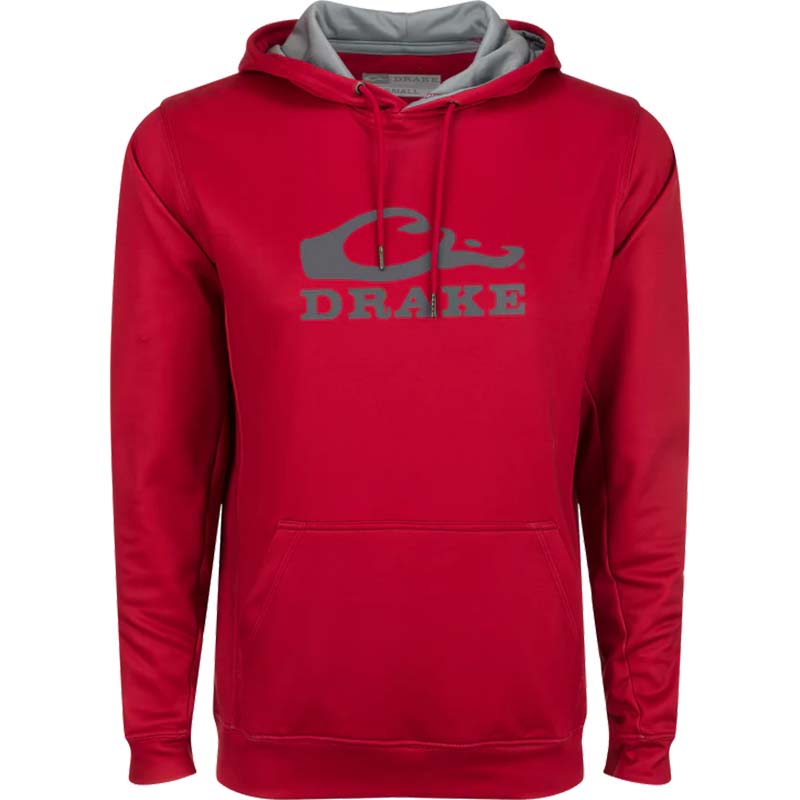 Stacked Logo Hoodie in Chili Pepper Red