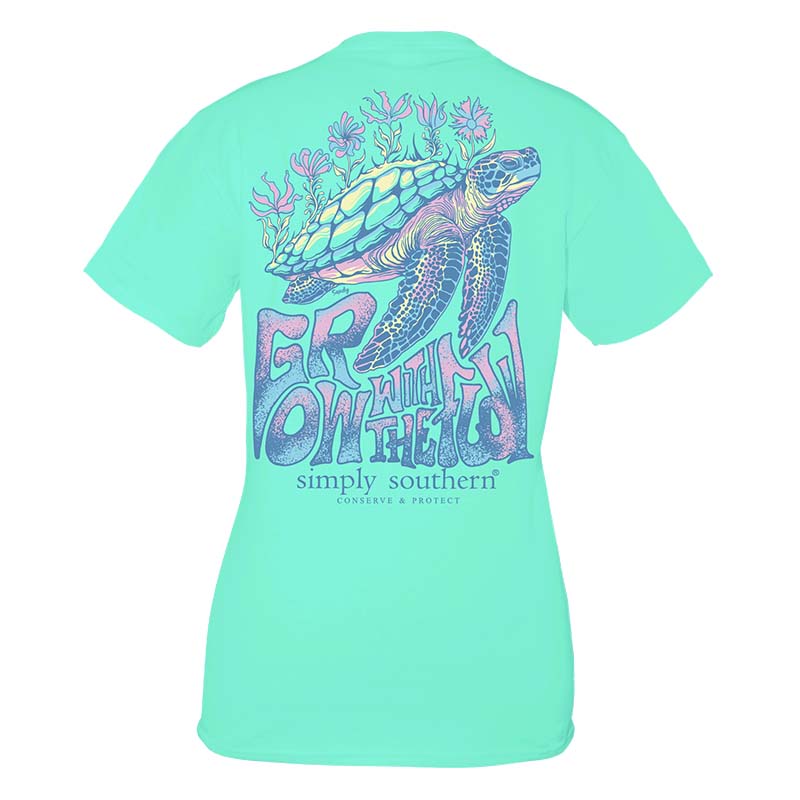 Simply Southern Turtle Tracking Grow With The Flow Short Sleeve T-Shirt
