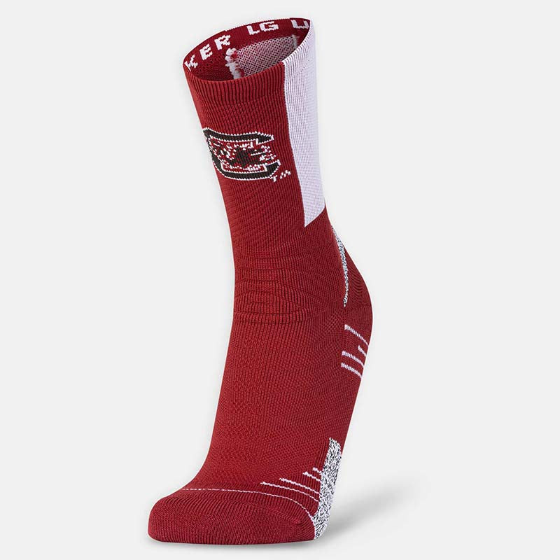 Front shot of Under Armour USC Play Socks in Red