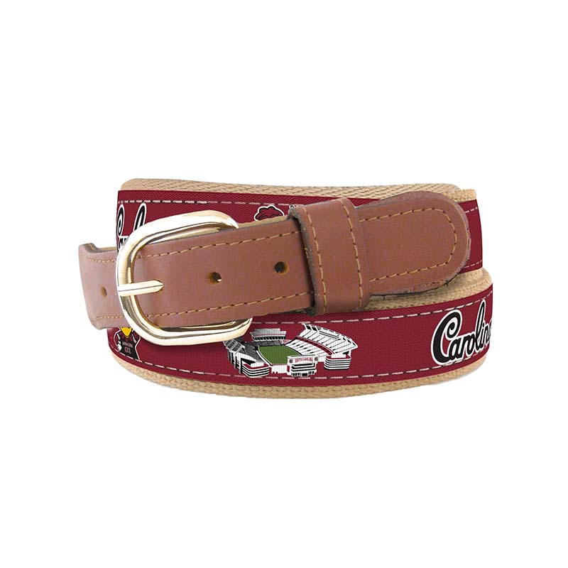 Garnet USC Stadium Ribbon Belt