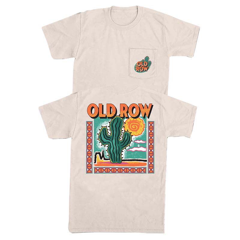 Western Cactus Pocket Short Sleeve T-Shirt