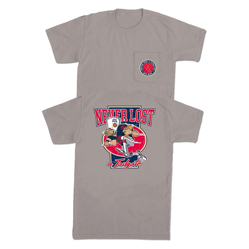 Never Lost A Tailgate Short Sleeve T-Shirt in Grey