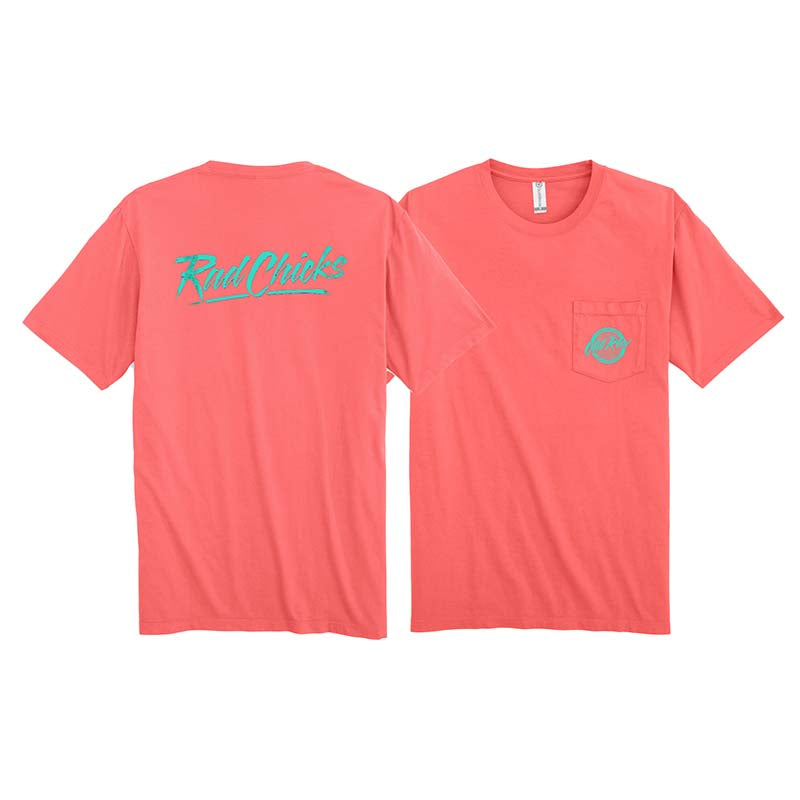 Rad Chicks Short Sleeve T-Shirt in Coral