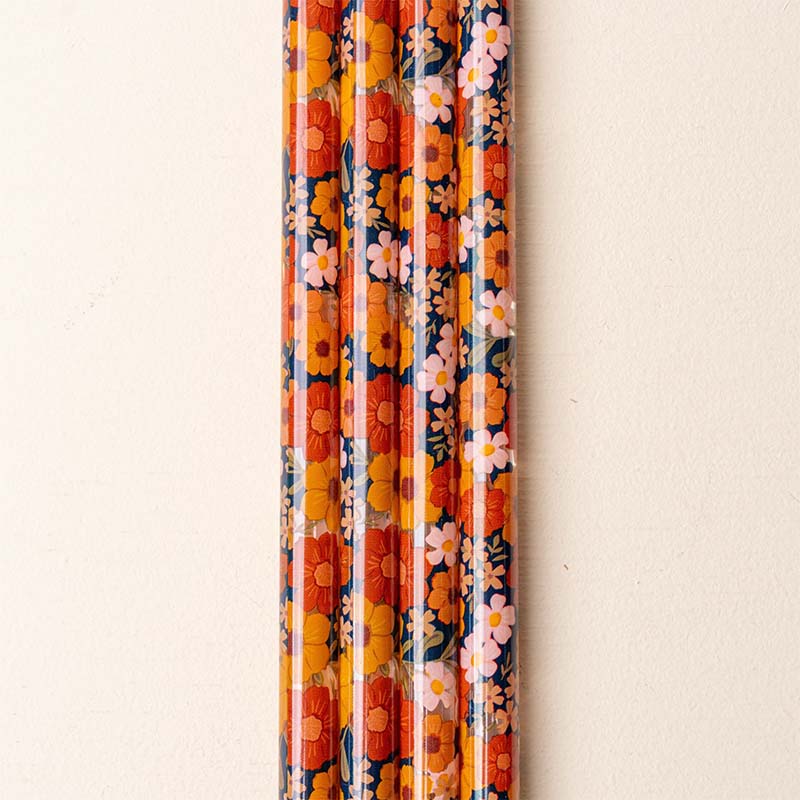 Wild About You Navy Floral 40oz Straw Set