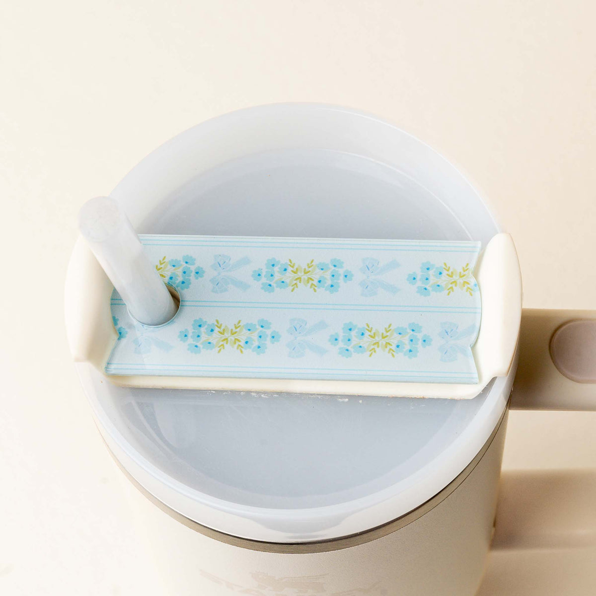 40oz Tumbler Lid Tag In Oh So Fancy Blue