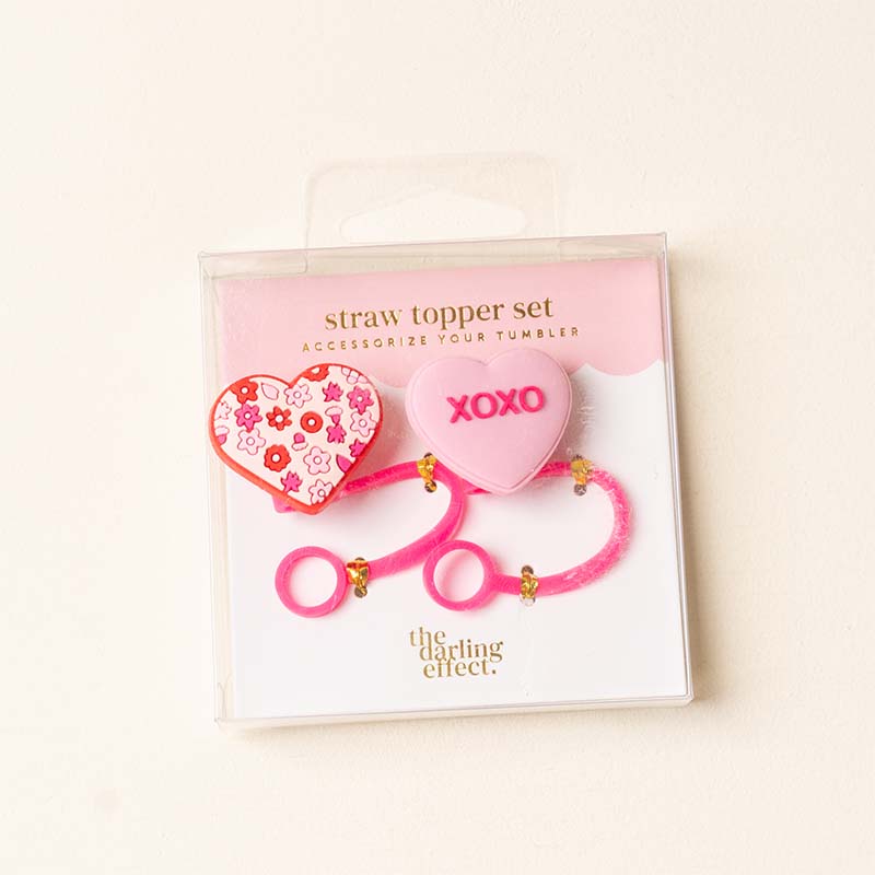 Hugs and Kisses Straw Topper