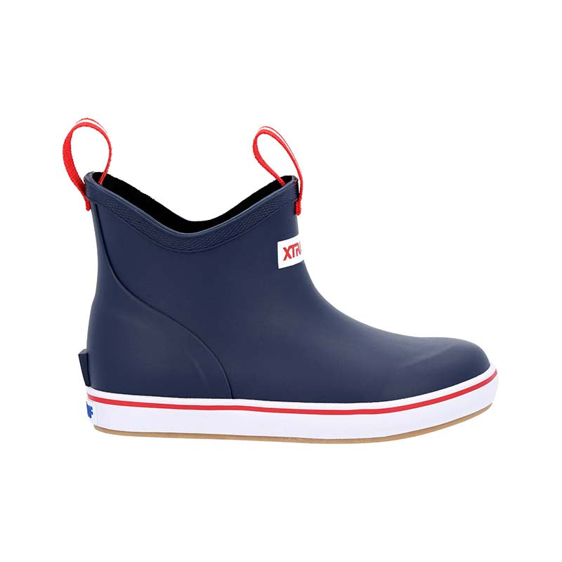 Youth Ankle Deck Boot in Navy