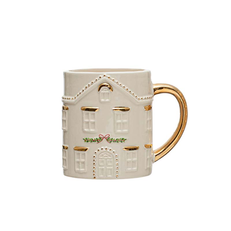 Creative Co-Op Stoneware Santa Mug - Oak & Willow