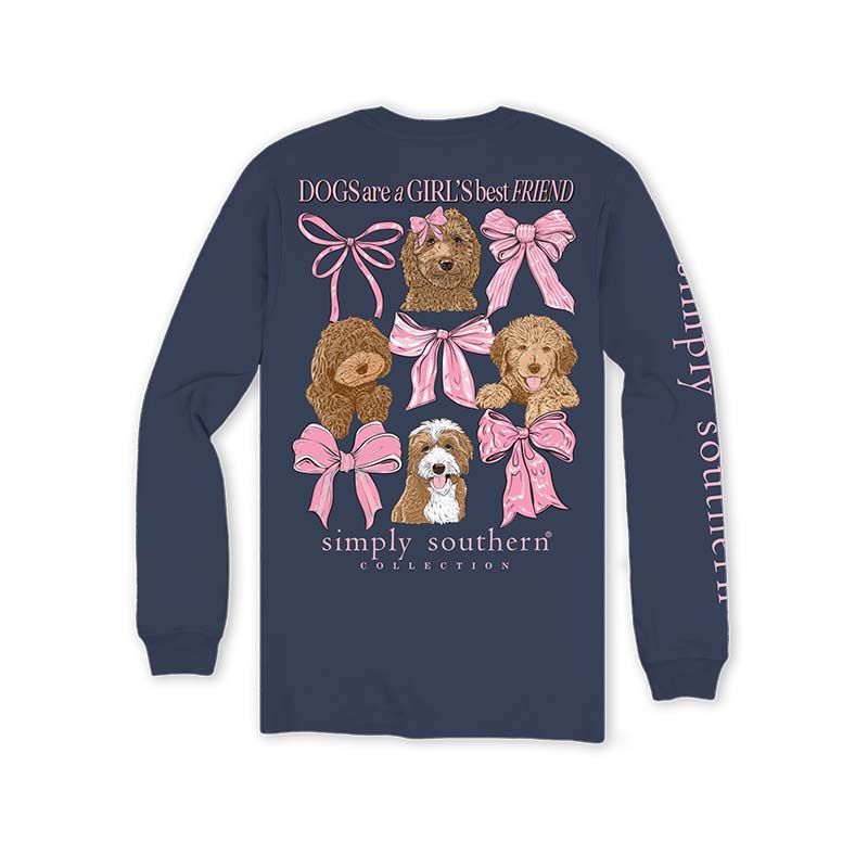 Youth Dogs &amp; Bows Long Sleeve T-Shirt