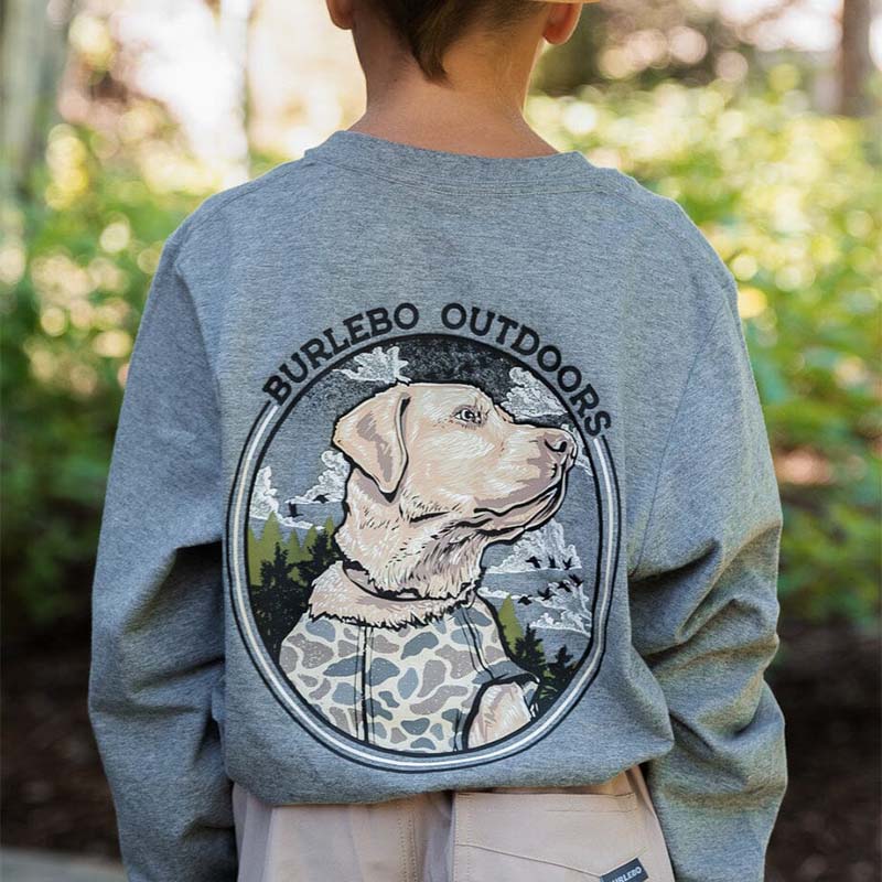 Youth Camo Dog Long Sleeve T-Shirt