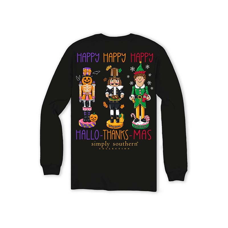 Simply Southern Youth Happy Hallo-Thank-Mas Long Sleeve T-Shirt