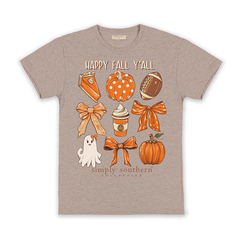 Youth Happy Fall Y'all Short Sleeve T-Shirt