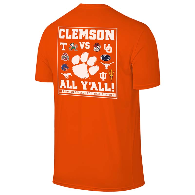 2024 CFP Clemson All Y&#39;all Top 12 Short Sleeve T-Shirt