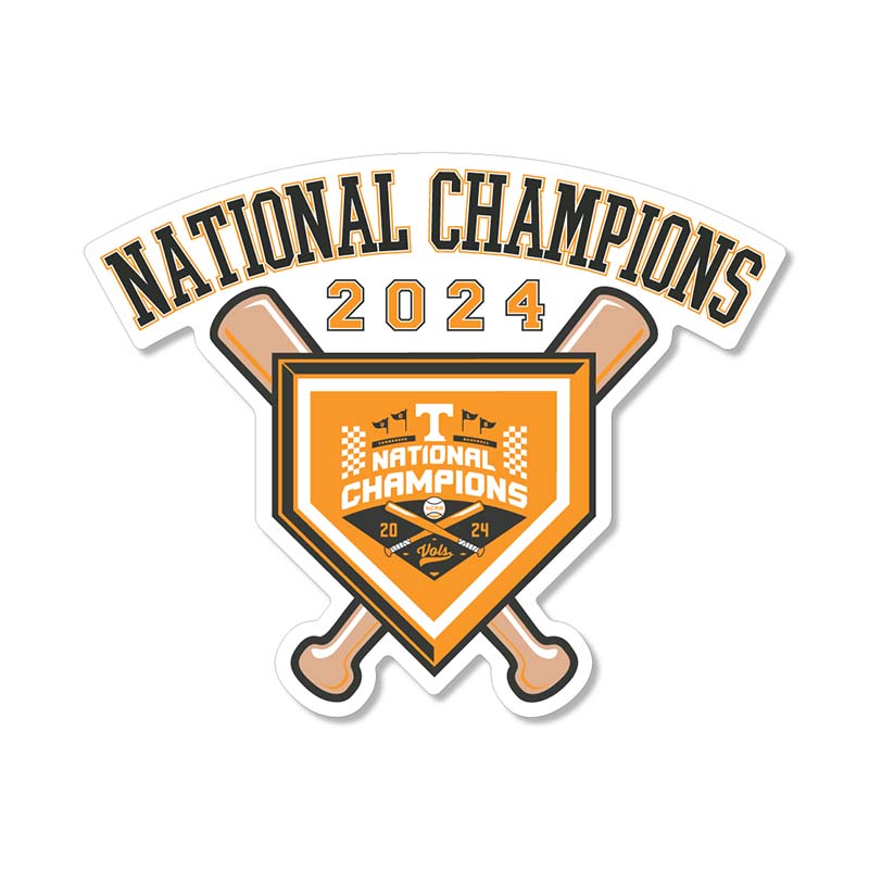 6 Inch UT 2024 College World Series National Champions Crossed Bats Magnet