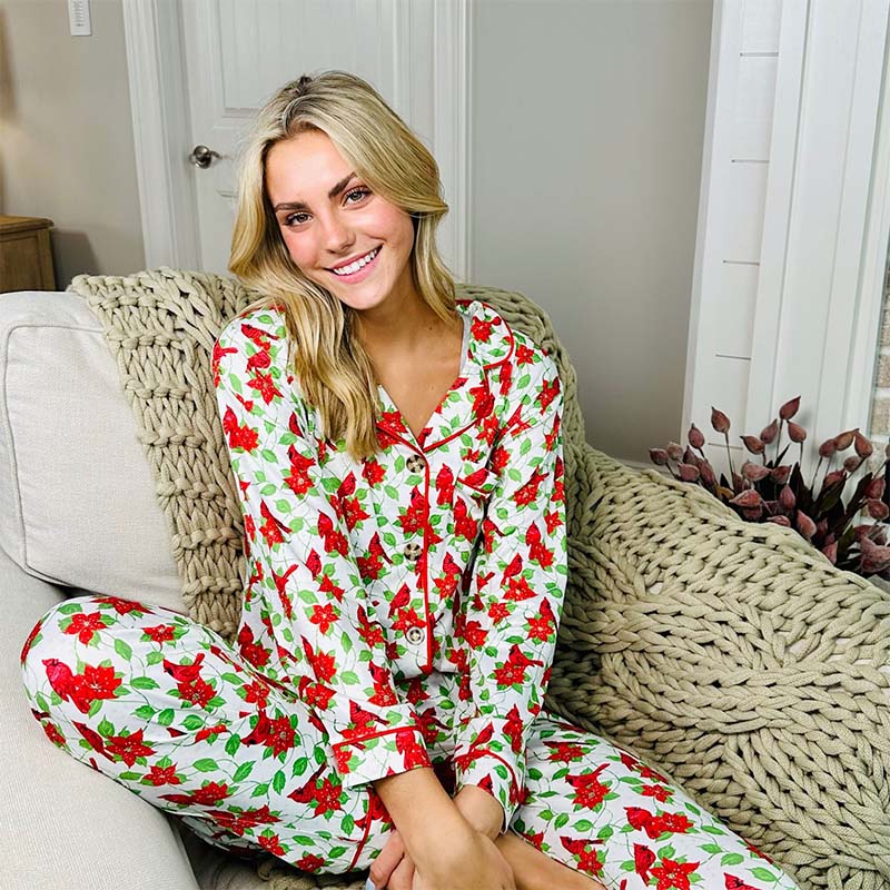 Cardinal Button Up Pajama Set