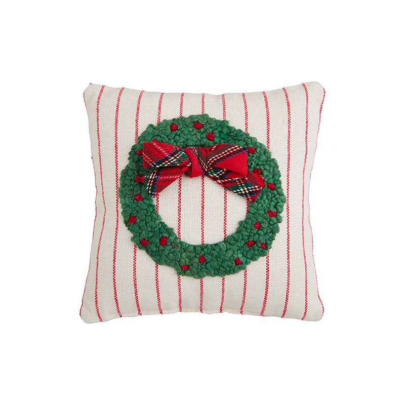 Wreath Classic Christmas Mini Pillow